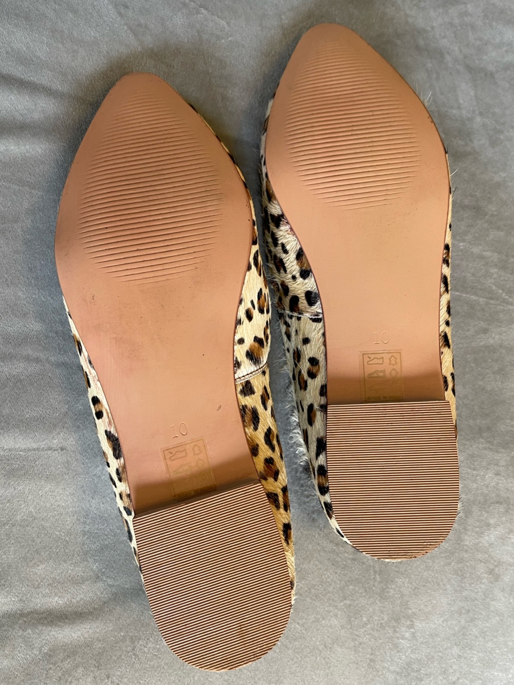 Calf Hair Leopard Cheetah Print Enjoiya Pointy Toe Narrow Haircalf Loafer Flats - Picture 7 of 8
